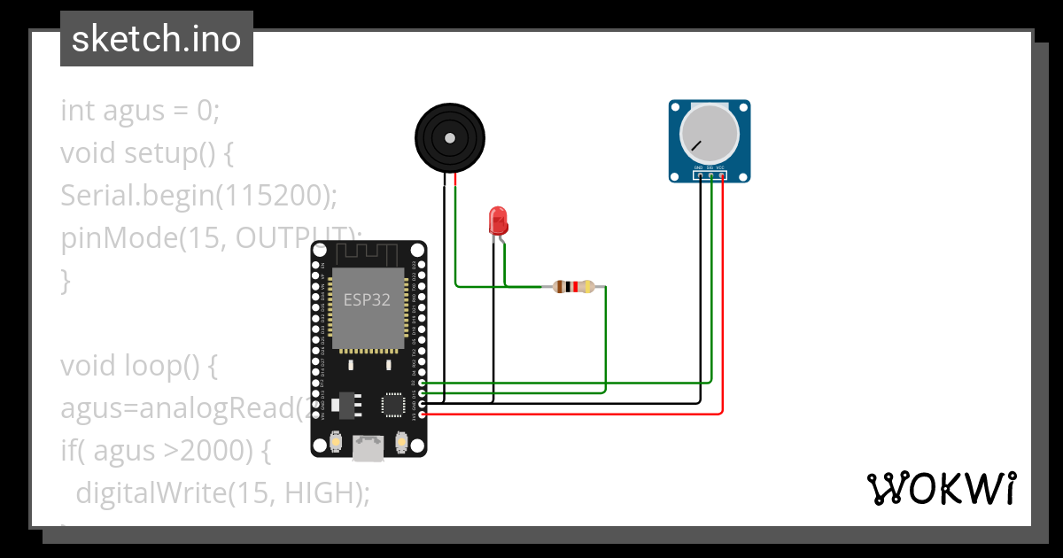 Verbal Analog Input Program Wokwi ESP32 STM32 Arduino Simulator