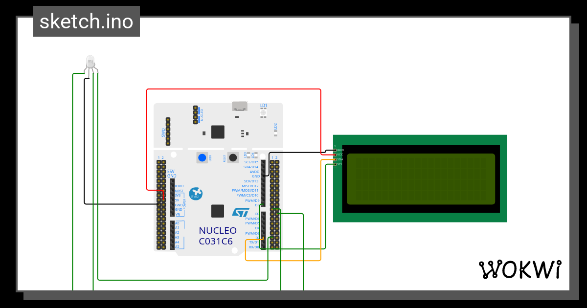 ST Nucleo LCD I2C Copy 2 Wokwi ESP32 STM32 Arduino Simulator