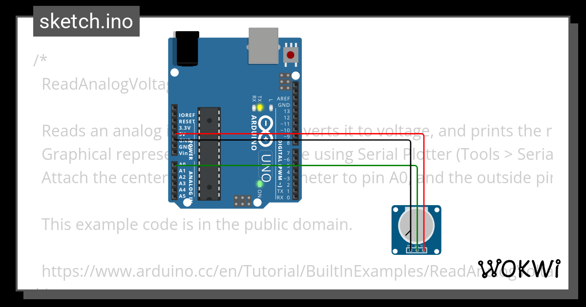 Read Analog Project By Rithan Copy Wokwi Esp Stm Arduino Simulator