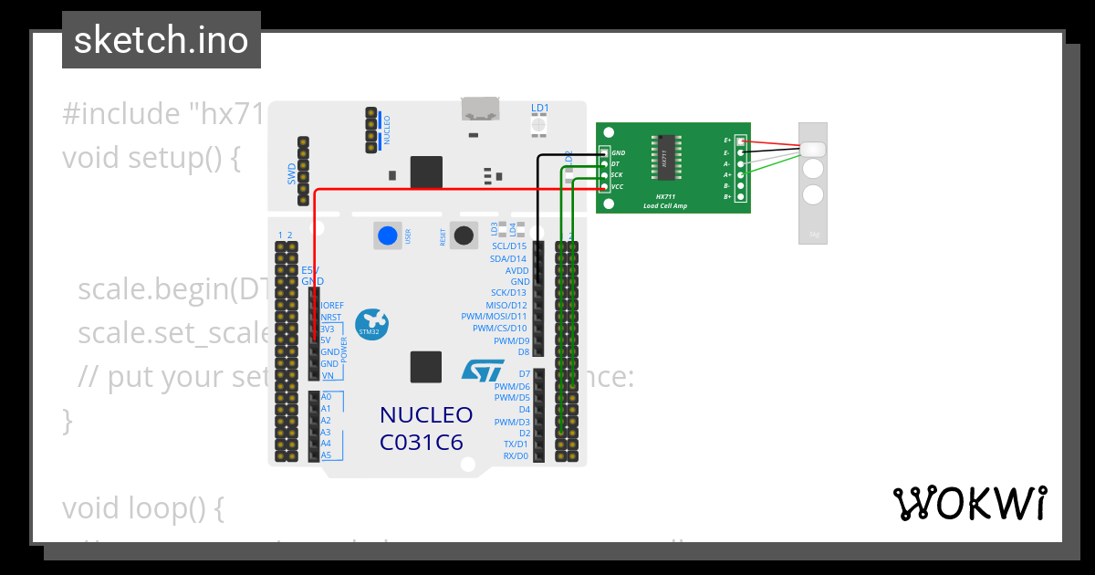 Load Cell Wokwi Esp Stm Arduino Simulator