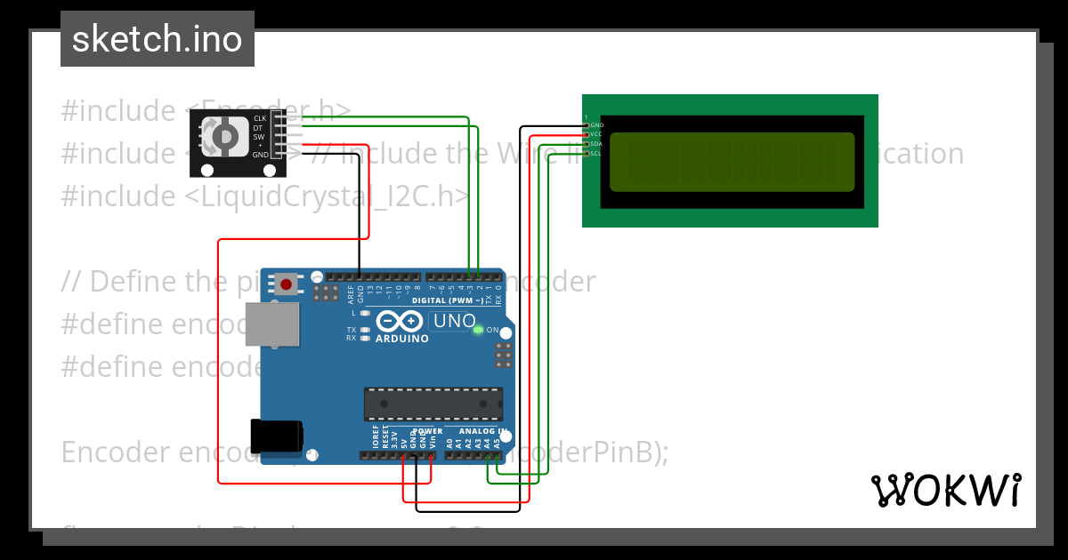 Rotary Encoder Ni Seam Copy 2 Wokwi ESP32 STM32 Arduino Simulator