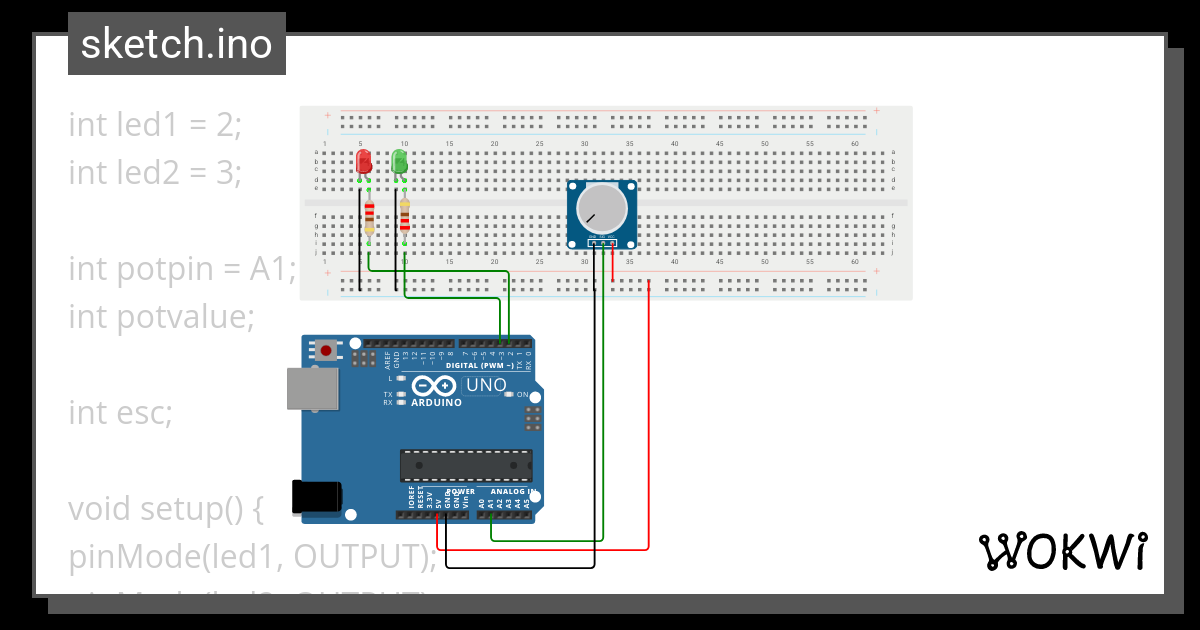 Control De Velocidad Con Potenci Metro Wokwi Esp Stm Arduino