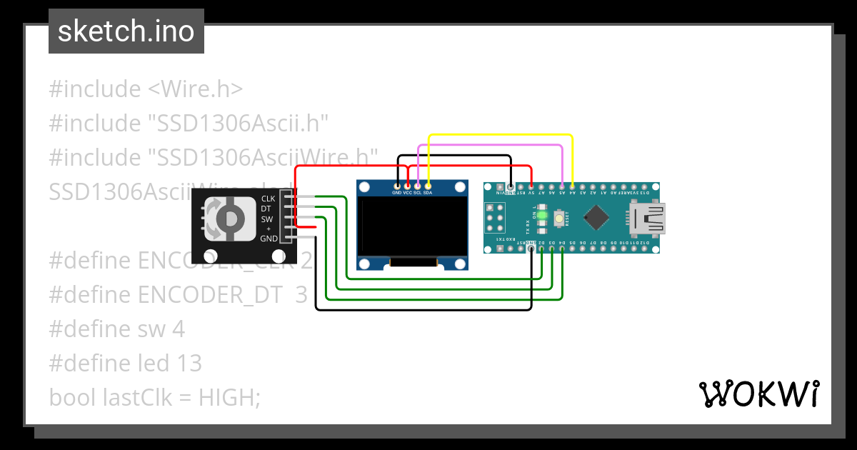 Encoder Menu Nav Wokwi Esp Stm Arduino Simulator