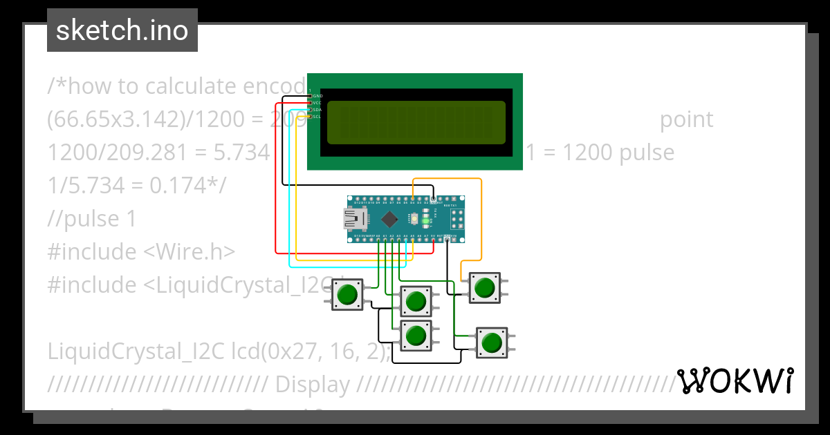 Menu Case Encoder Wokwi ESP32 STM32 Arduino Simulator