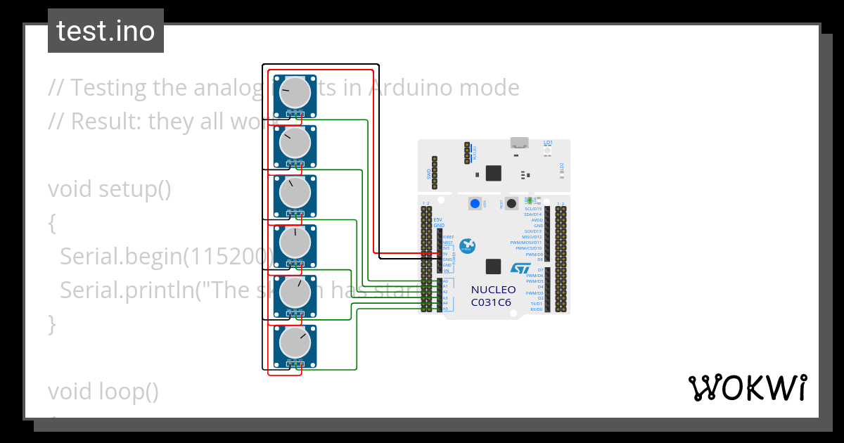 Testing The Analog Inputs Of The Stm Wokwi Esp Stm Arduino