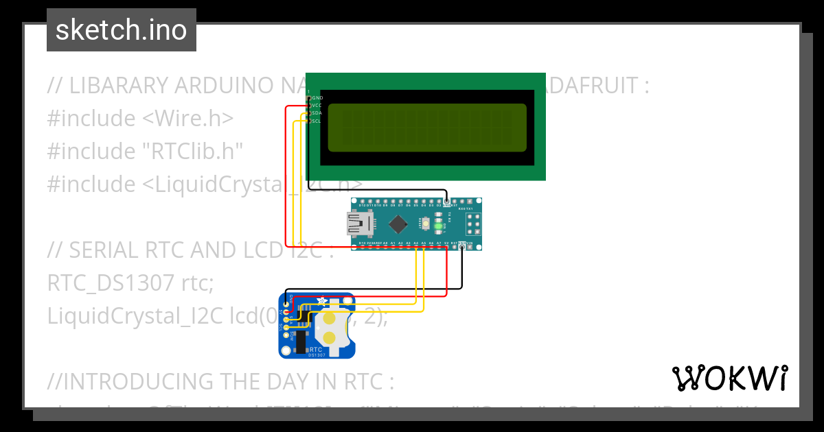 RTC LCD Wokwi ESP32 STM32 Arduino Simulator