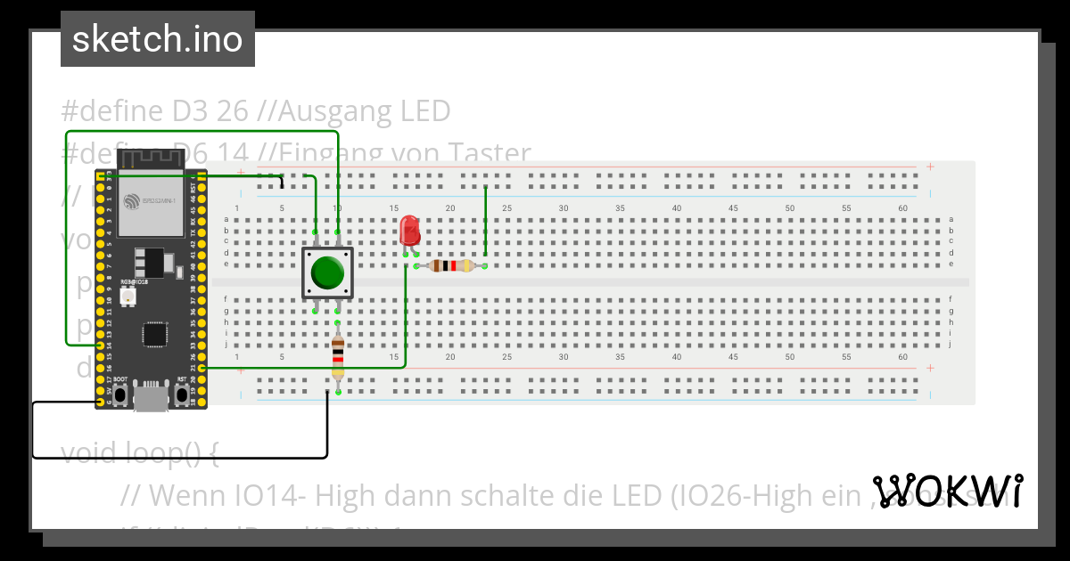 Taster Wokwi ESP32 STM32 Arduino Simulator