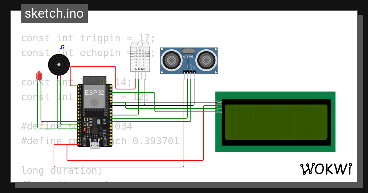 Led Buzzer Dht Ultra Wokwi Esp Stm Arduino Simulator