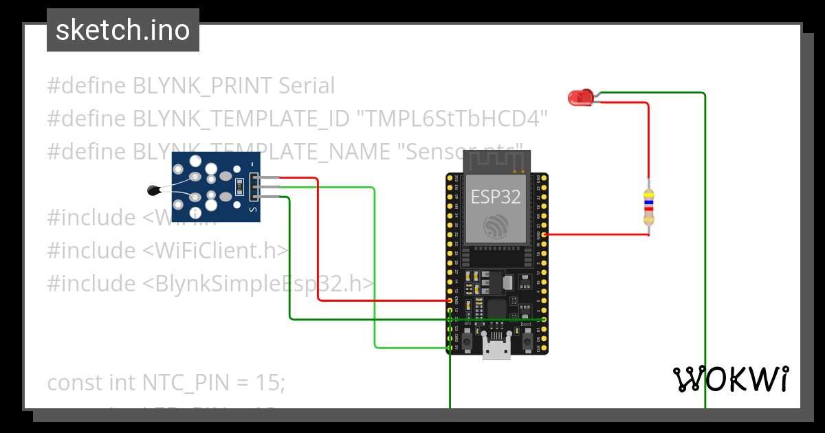 Ntc Sensor Wokwi Esp Stm Arduino Simulator