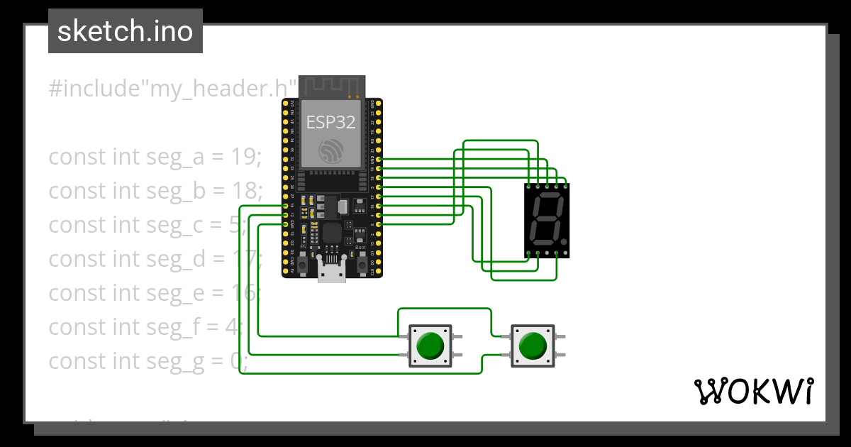 Segment Using If Else Wokwi Esp Stm Arduino Simulator