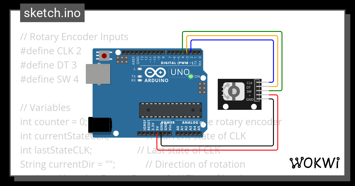 Rotary Encoder Wokwi Esp Stm Arduino Simulator