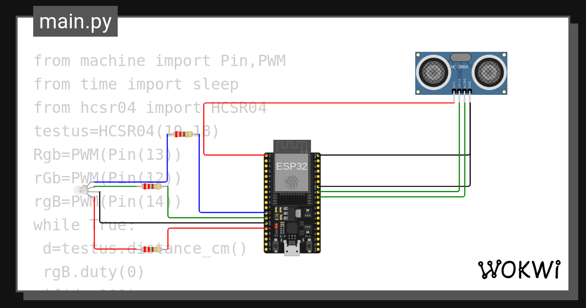 Capteur Ultra Son Seance Wokwi Esp Stm Arduino Simulator