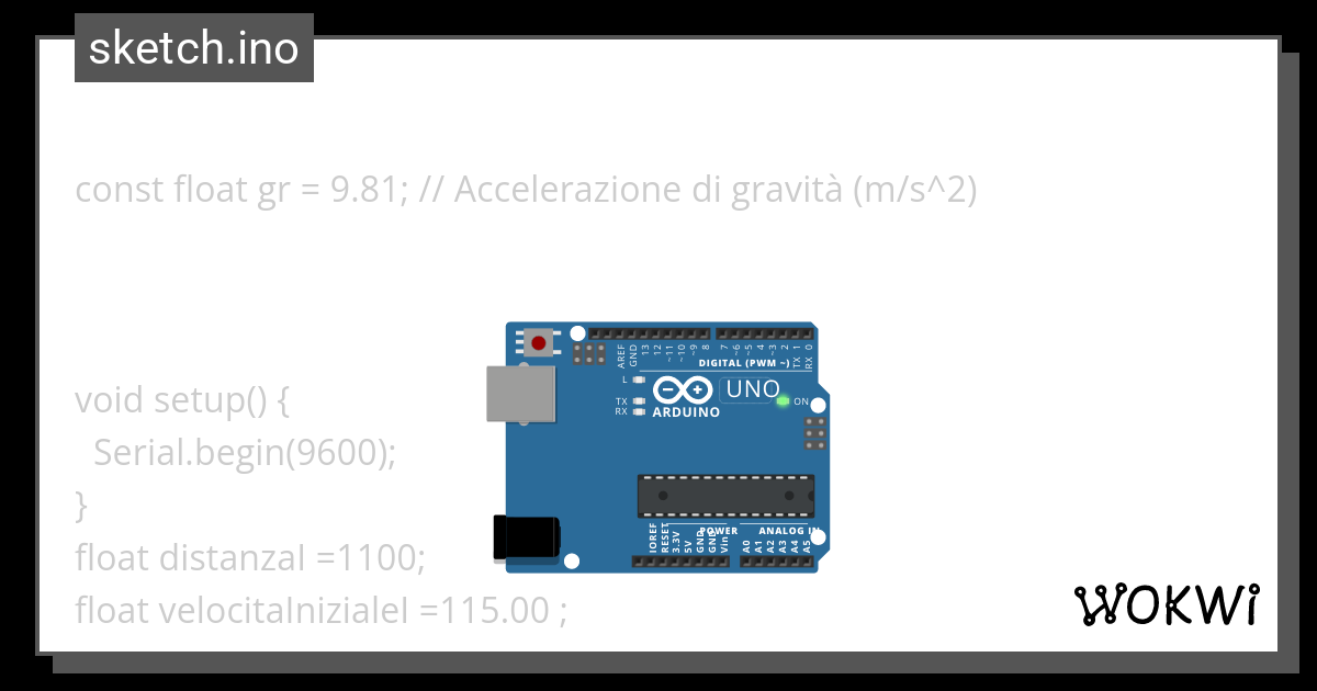 Moto Parabolico Calcolo Angolo Wokwi Esp Stm Arduino Simulator