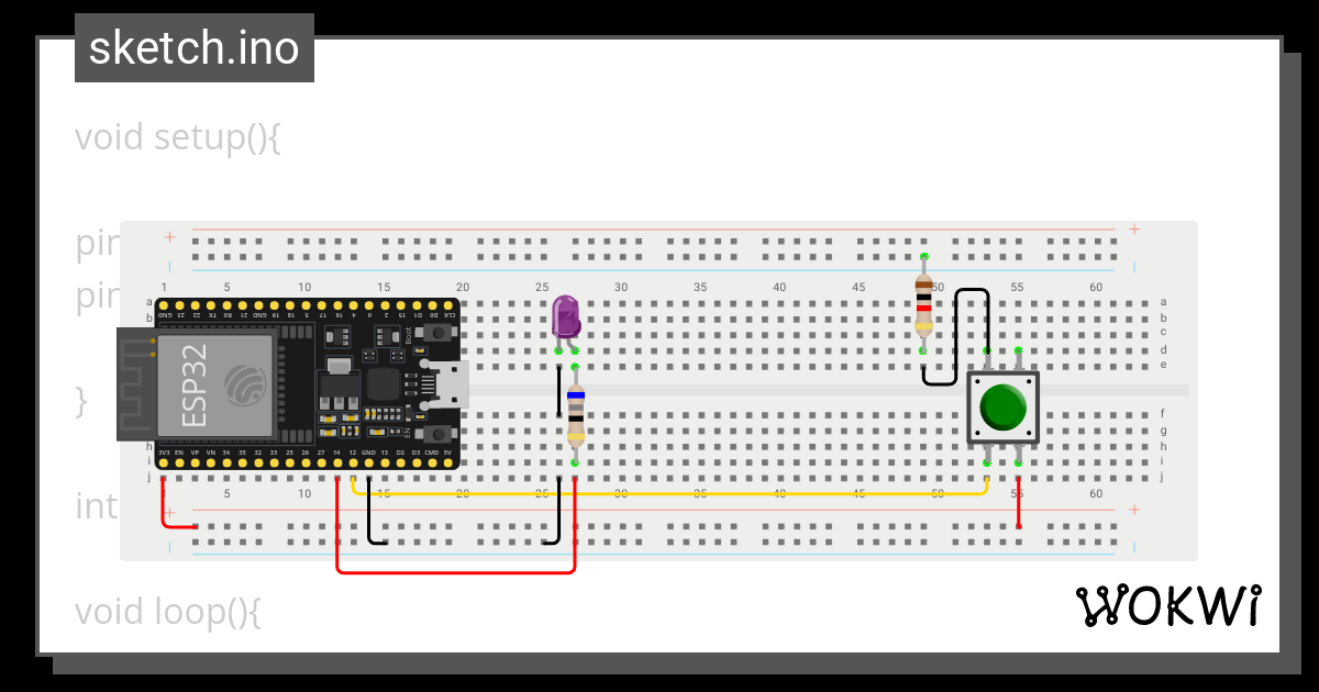 Led Pull Down Wokwi Esp Stm Arduino Simulator