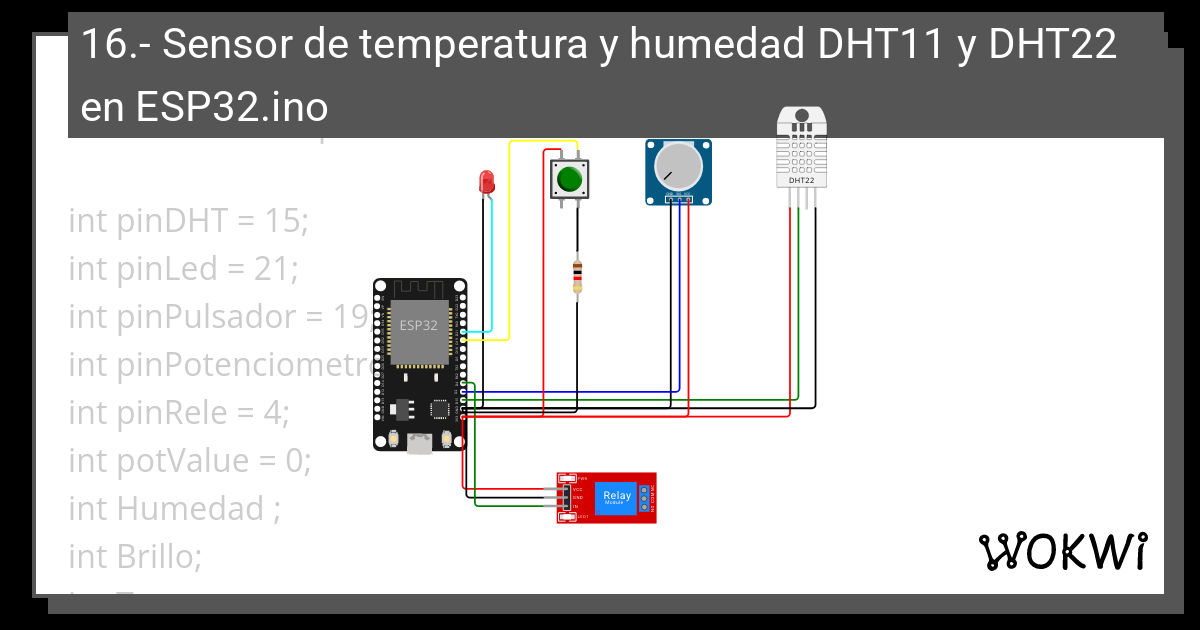 16 Sensor De Temperatura Y Humedad DHT11 Y DHT22 En ESP32 Ino Copy 2