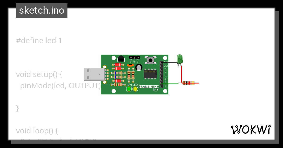 Led Pisca Wokwi ESP32 STM32 Arduino Simulator