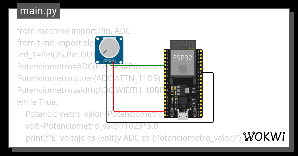 Potenciometro Wokwi Esp Stm Arduino Simulator