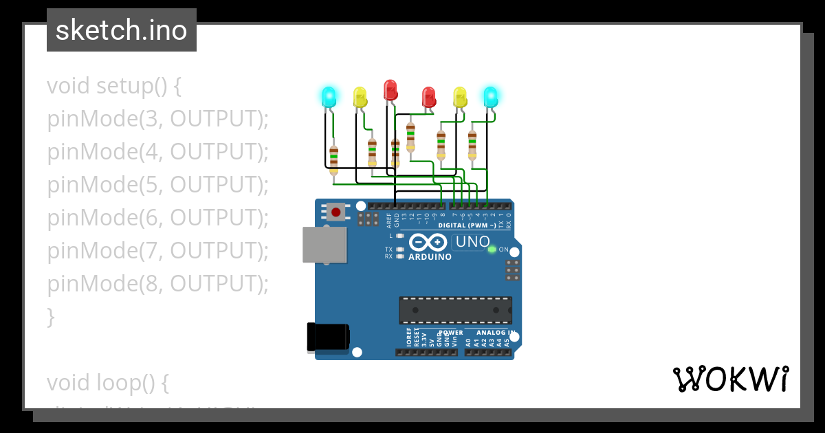 Ejercicio 3 Secuencia De Leds De Varios Colores Roberto Pirir 3BA