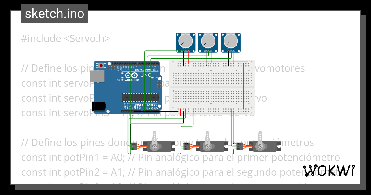 Servos Con Pots Wokwi Esp Stm Arduino Simulator