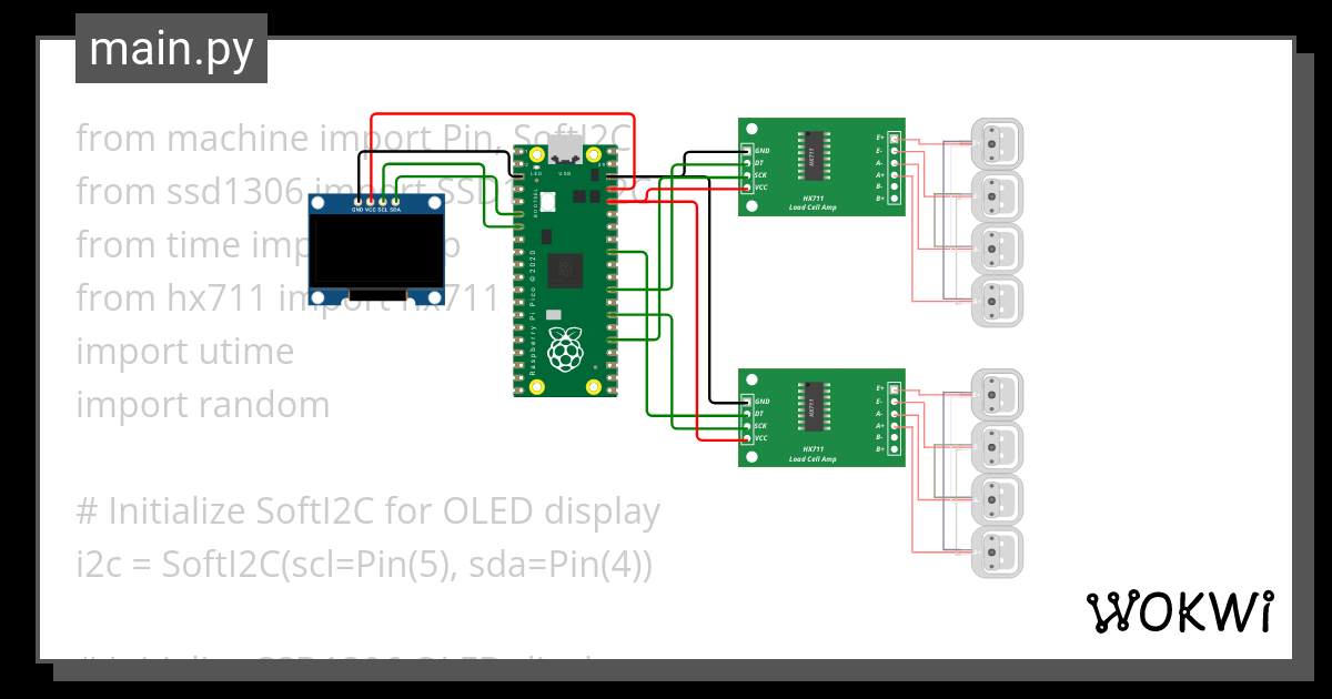 Load Cell Oled Wokwi Esp Stm Arduino Simulator