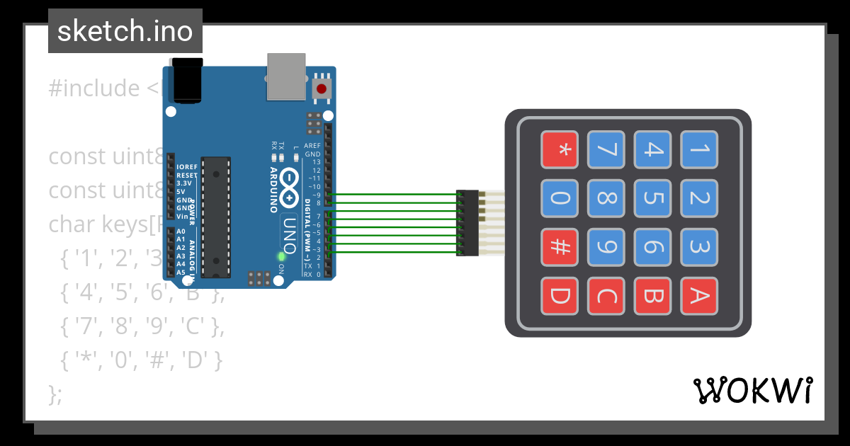 Keypad Copy Wokwi ESP32 STM32 Arduino Simulator