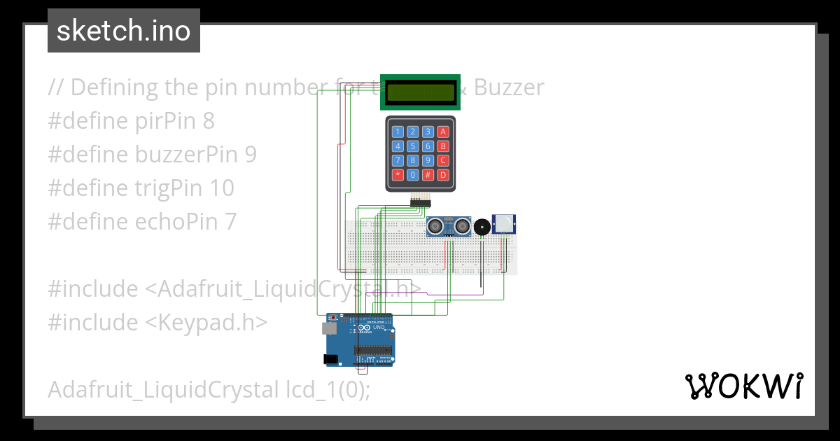 Home Security System Wokwi Esp Stm Arduino Simulator