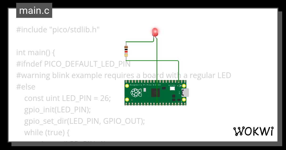 Blink An LED Wokwi ESP32 STM32 Arduino Simulator