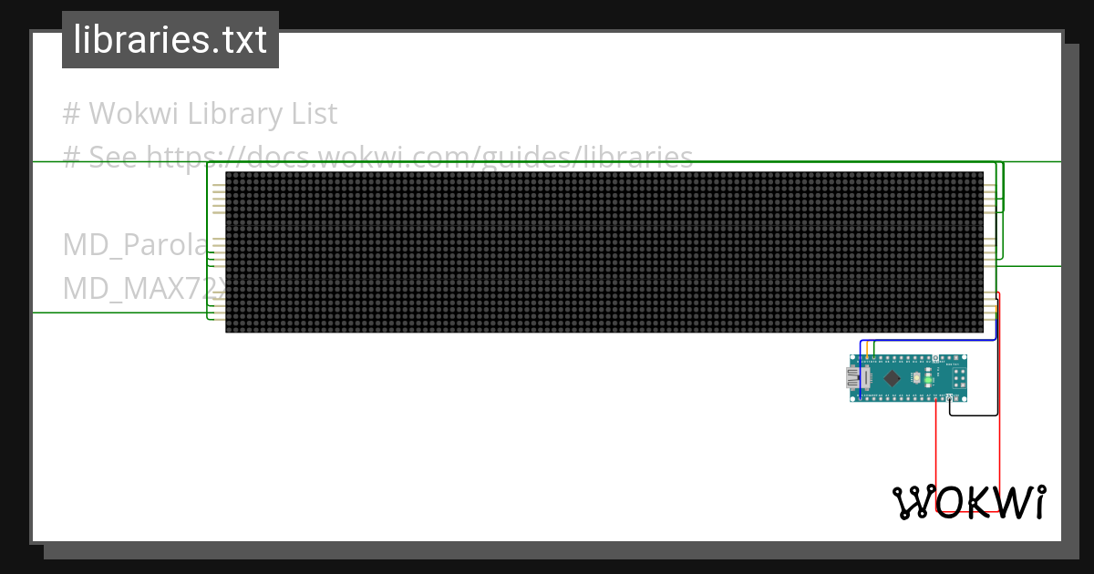 Pis External Dot Matrix Wokwi Esp Stm Arduino Simulator