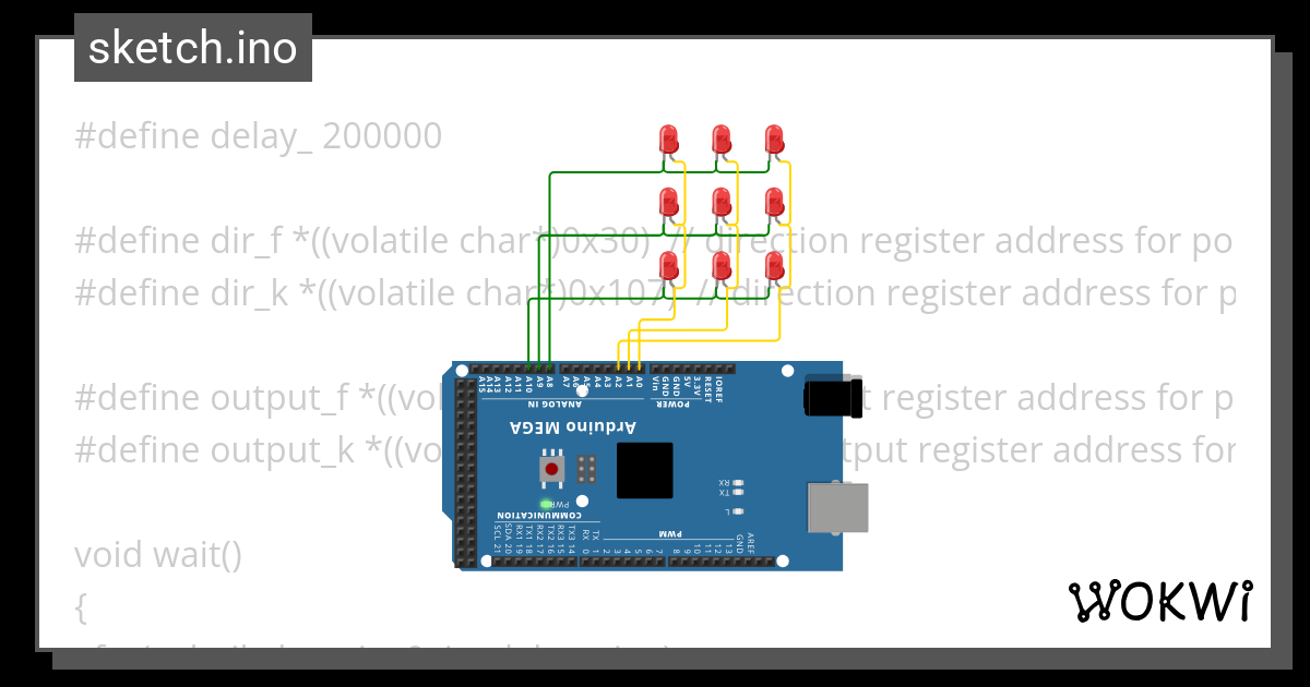 Arduino Bare Metal Dot Matrix X Led Wokwi Esp Stm Arduino