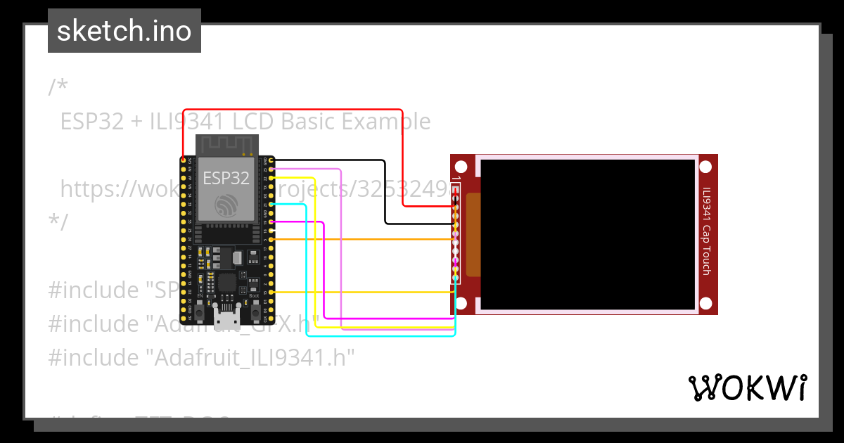 Touch Screen Ili Copy Wokwi Esp Stm Arduino Simulator