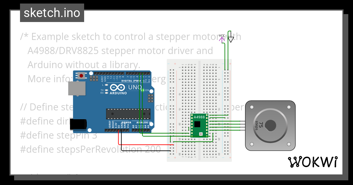 Stepper Motor Set Up Wokwi Esp Stm Arduino Simulator