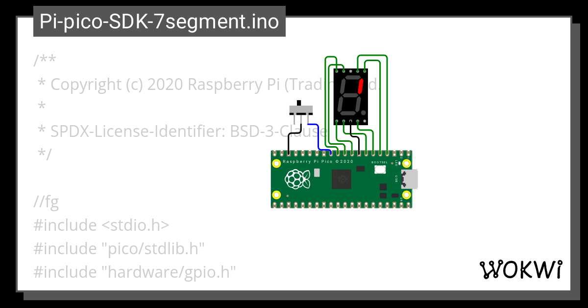 Pico Pio 7segment Ino Wokwi Esp32 Stm32 Arduino Simul 1088