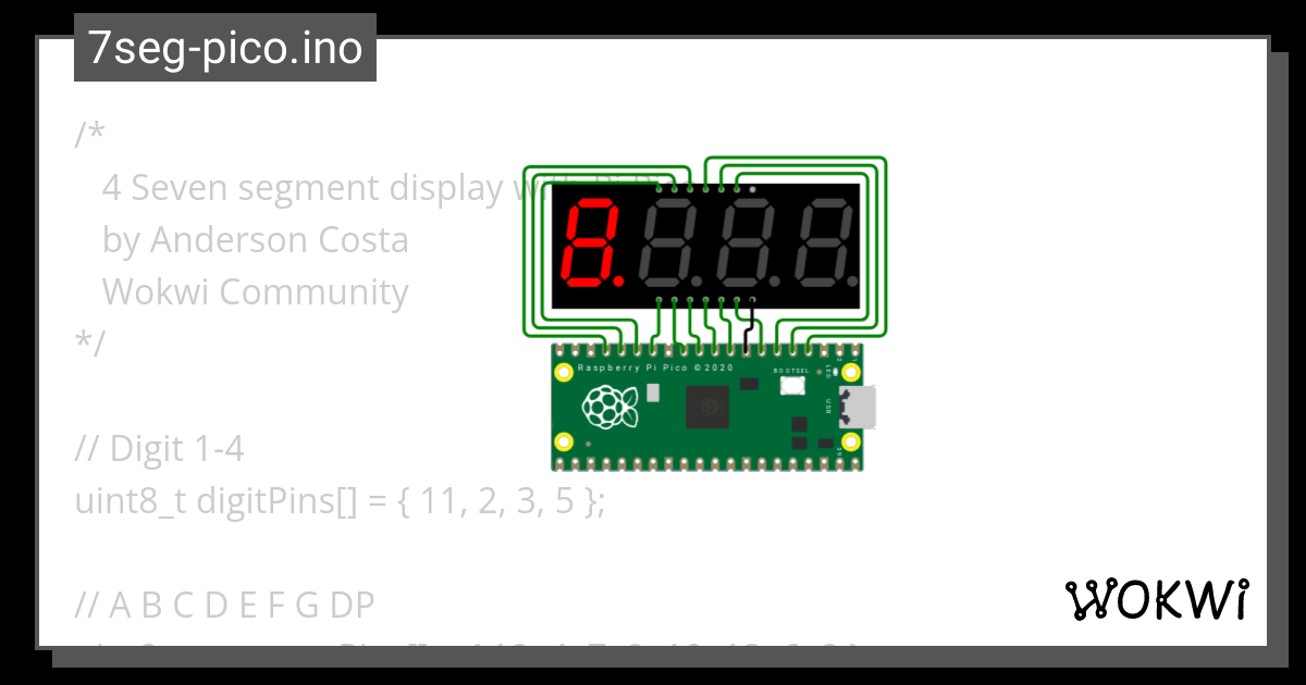 7seg O Wokwi Esp32 Stm32 Arduino Simulator 3125