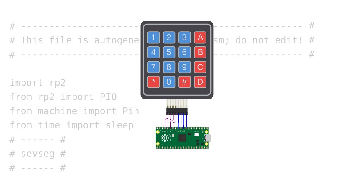 MicroPython PIO Keypad simulation
