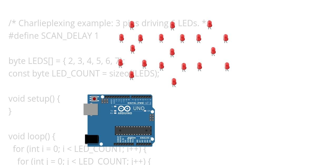 testcharlie.ino simulation