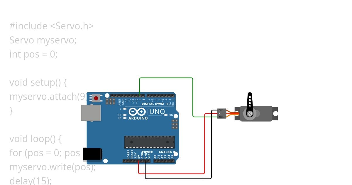 Sweep.ino simulation