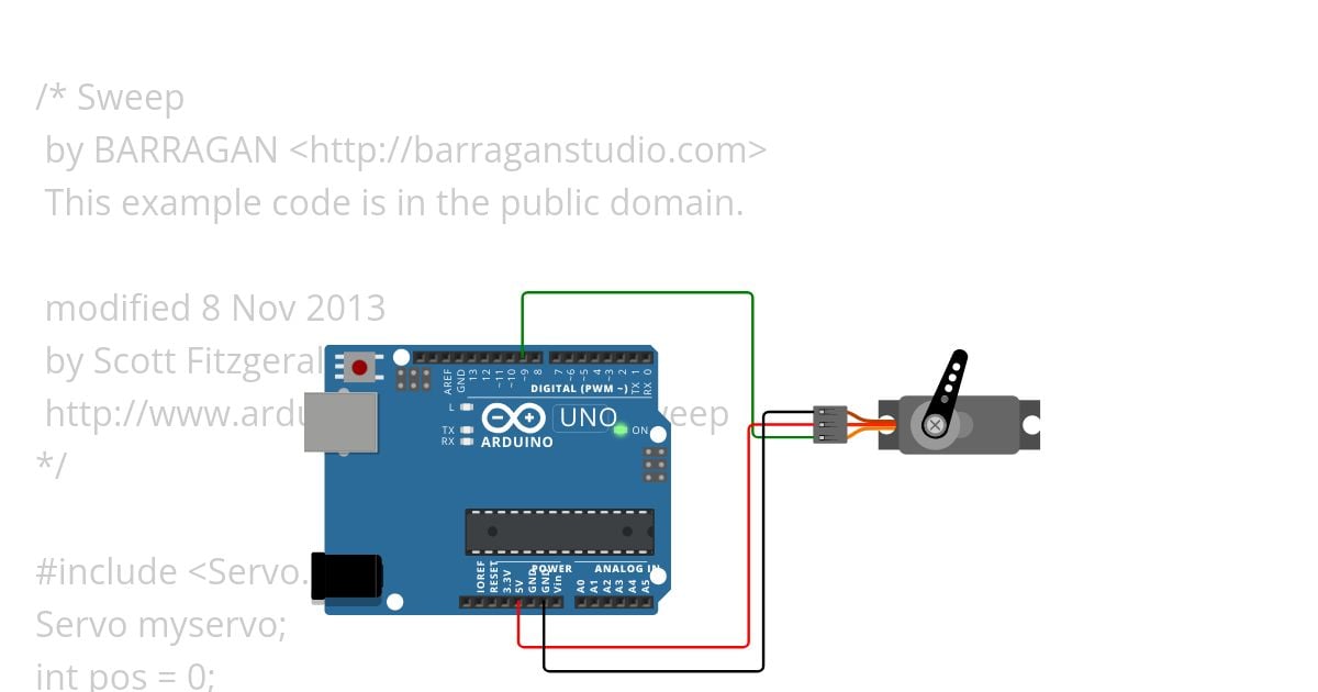 Sweep.ino simulation