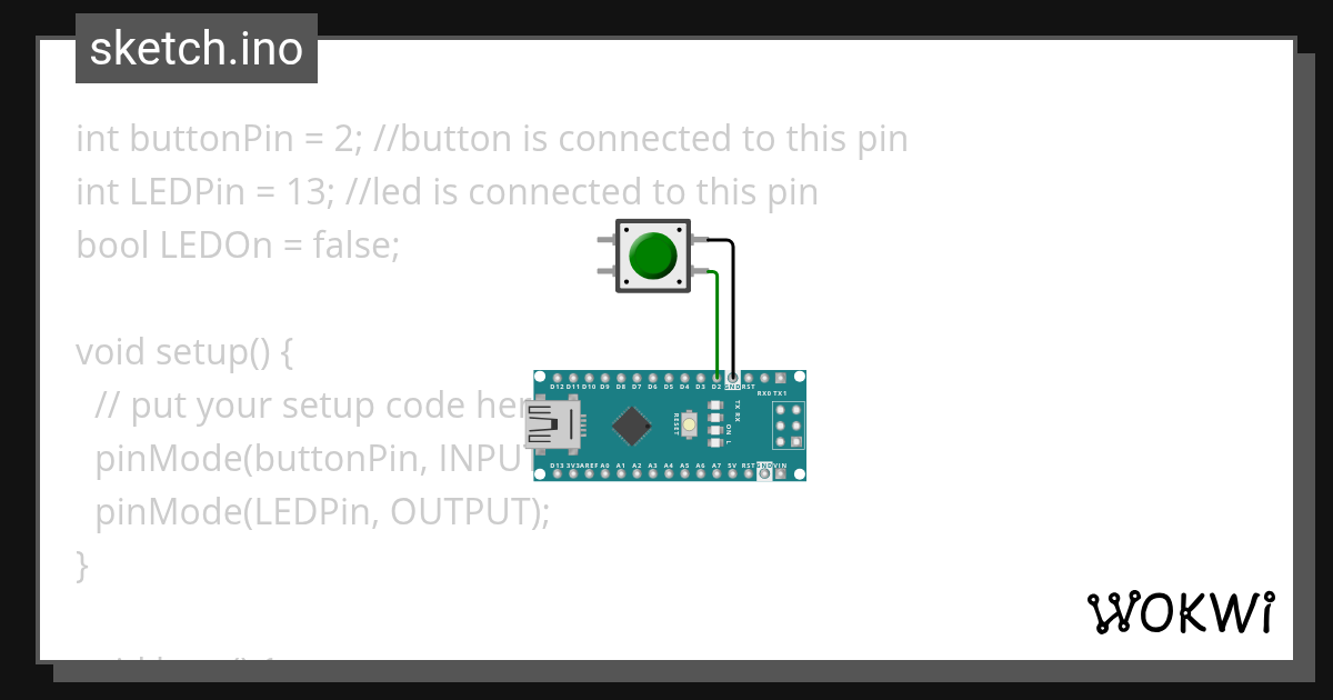 button change to library template - Wokwi ESP32, STM32, Arduino Simulator