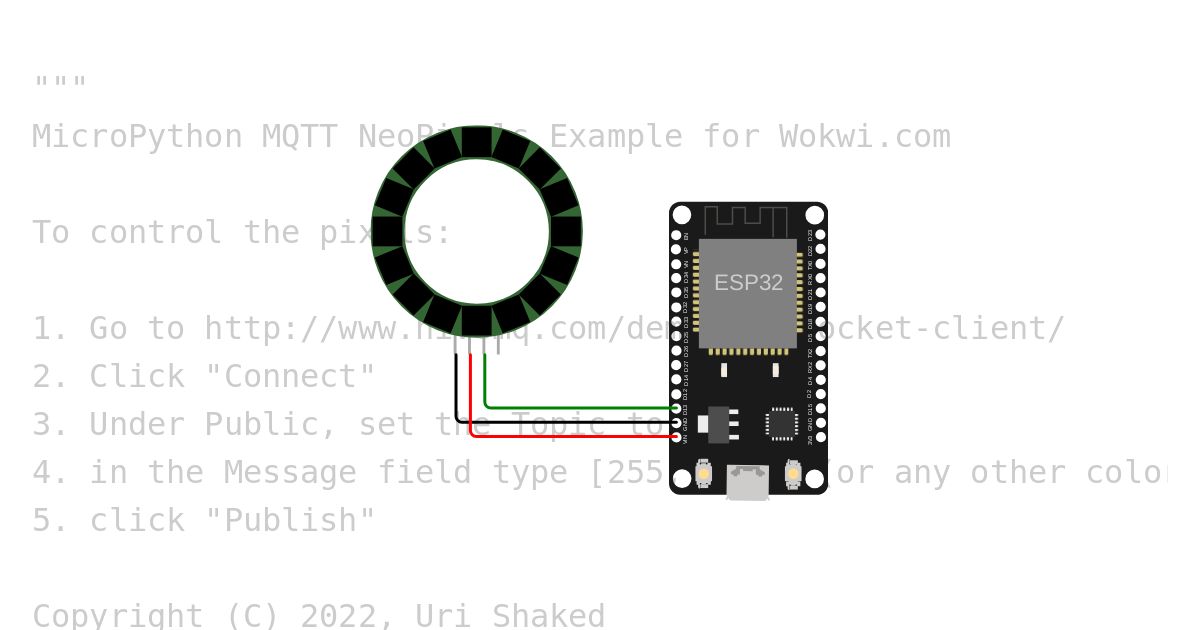 MicroPython MQTT NeoPixels simulation