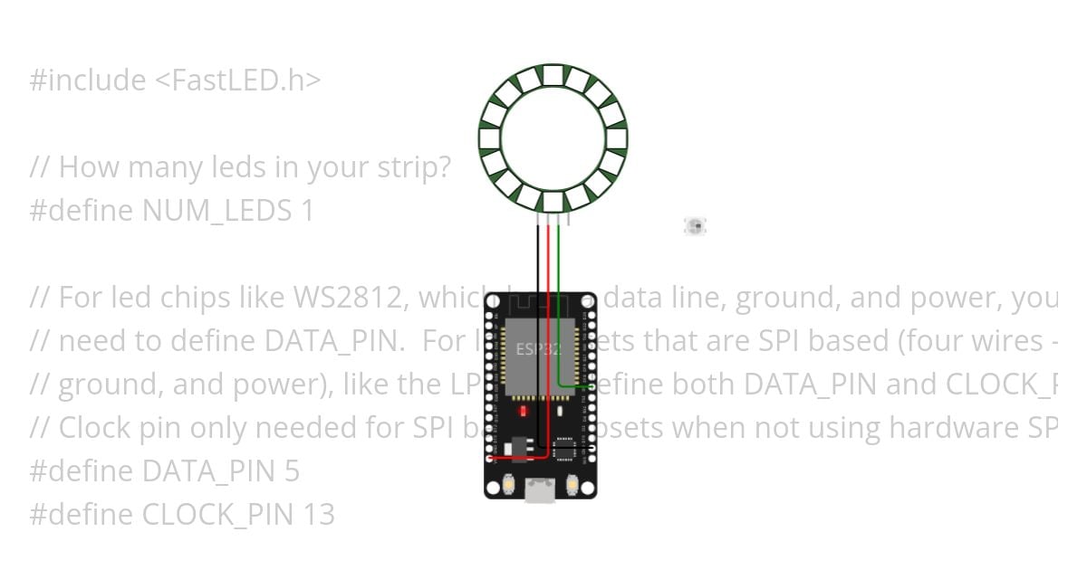 fastled-esp32-blink.ino simulation