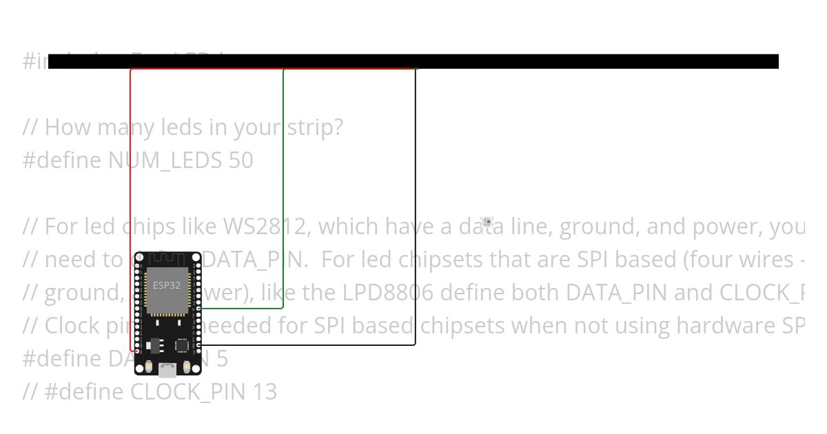 fastled-esp32-blink.ino simulation