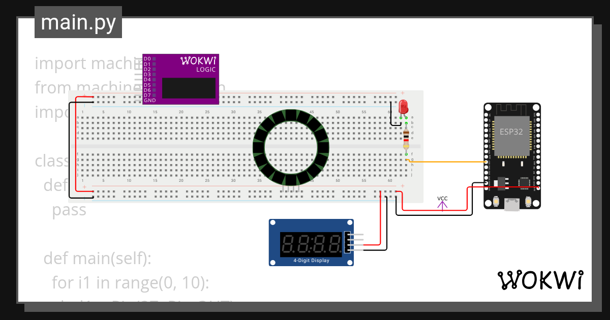Led knipperen 20220107 Wokwi ESP32, STM32, Arduino Simulator