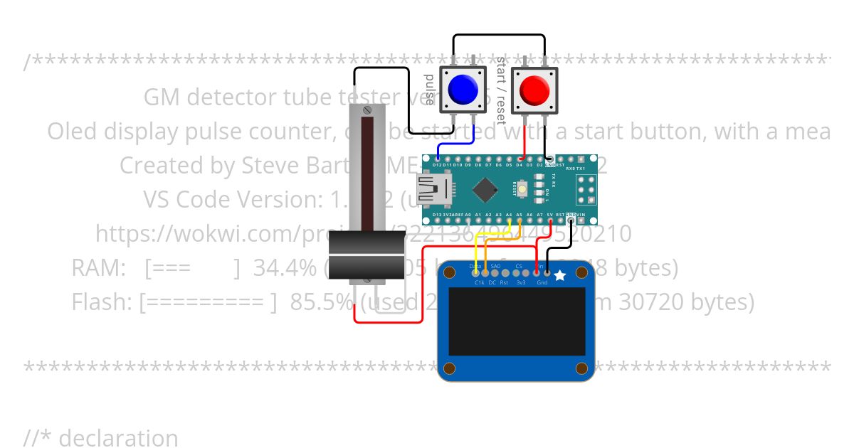 GM detector tube tester v2.95 simulation