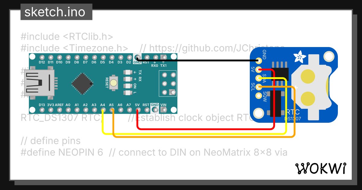 RTC With DST Wokwi ESP32 STM32 Arduino Simulator