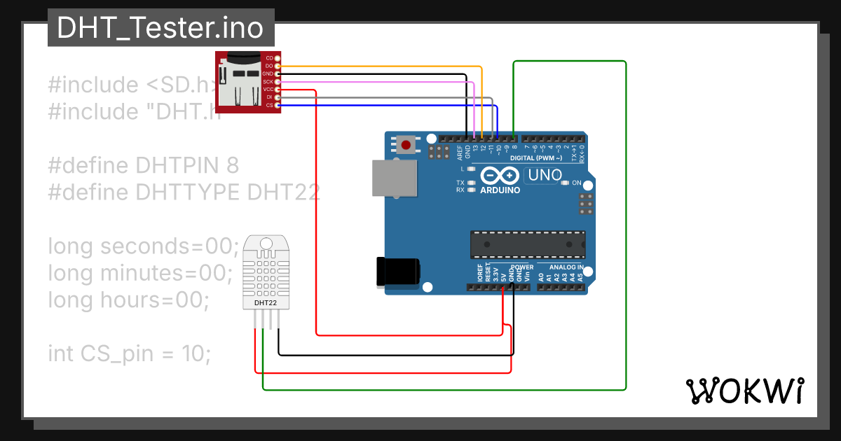 DHT_Tester.ino - Wokwi ESP32, STM32, Arduino Simulator