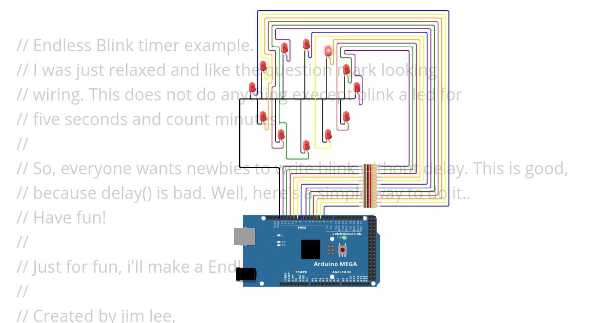 endlessBlinkTimer.ino simulation