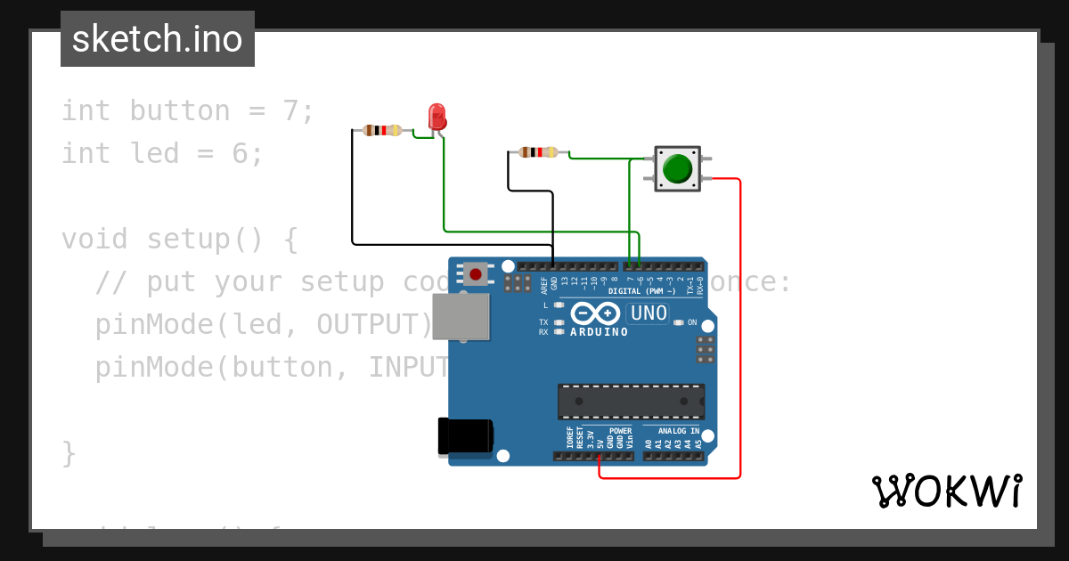 Push button - Wokwi ESP32, STM32, Arduino Simulator
