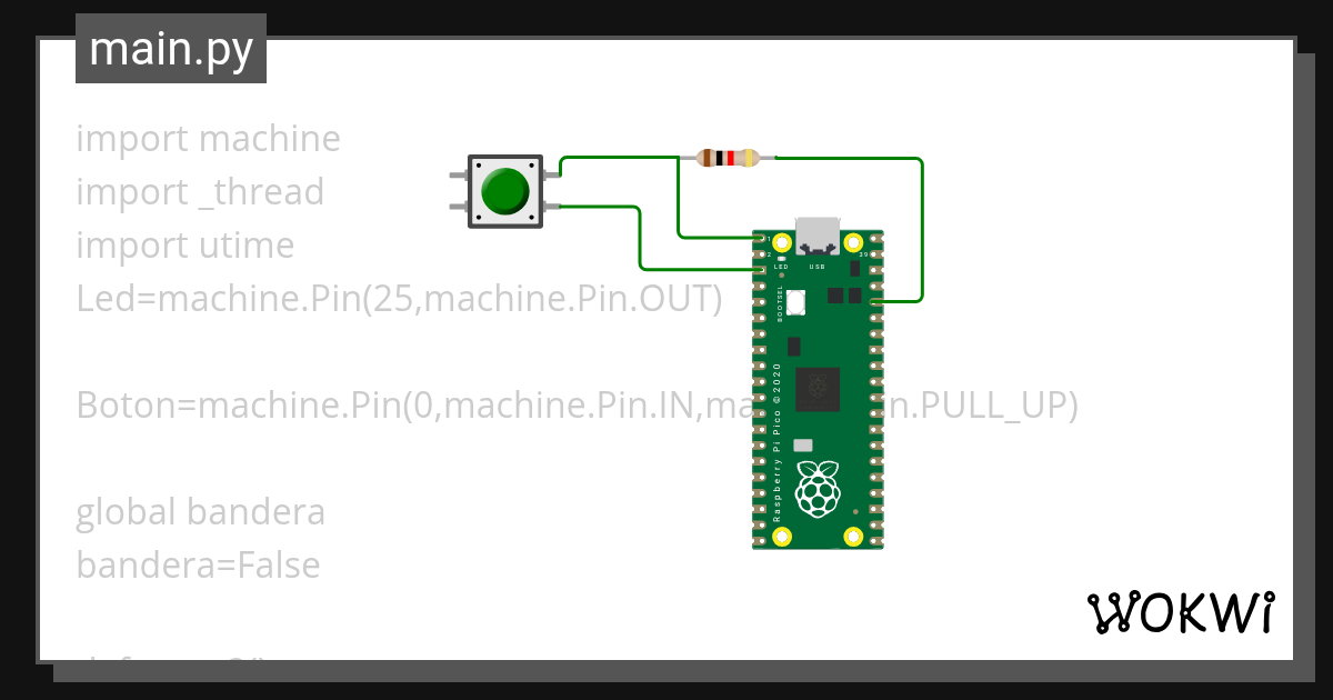 Botón PULL_DOWN/PULL_UP - Wokwi ESP32, STM32, Arduino Simulator