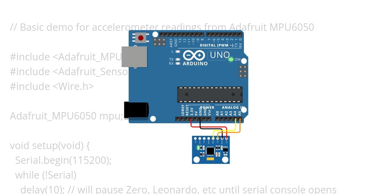 adafruit-mpu6050-example.ino simulation