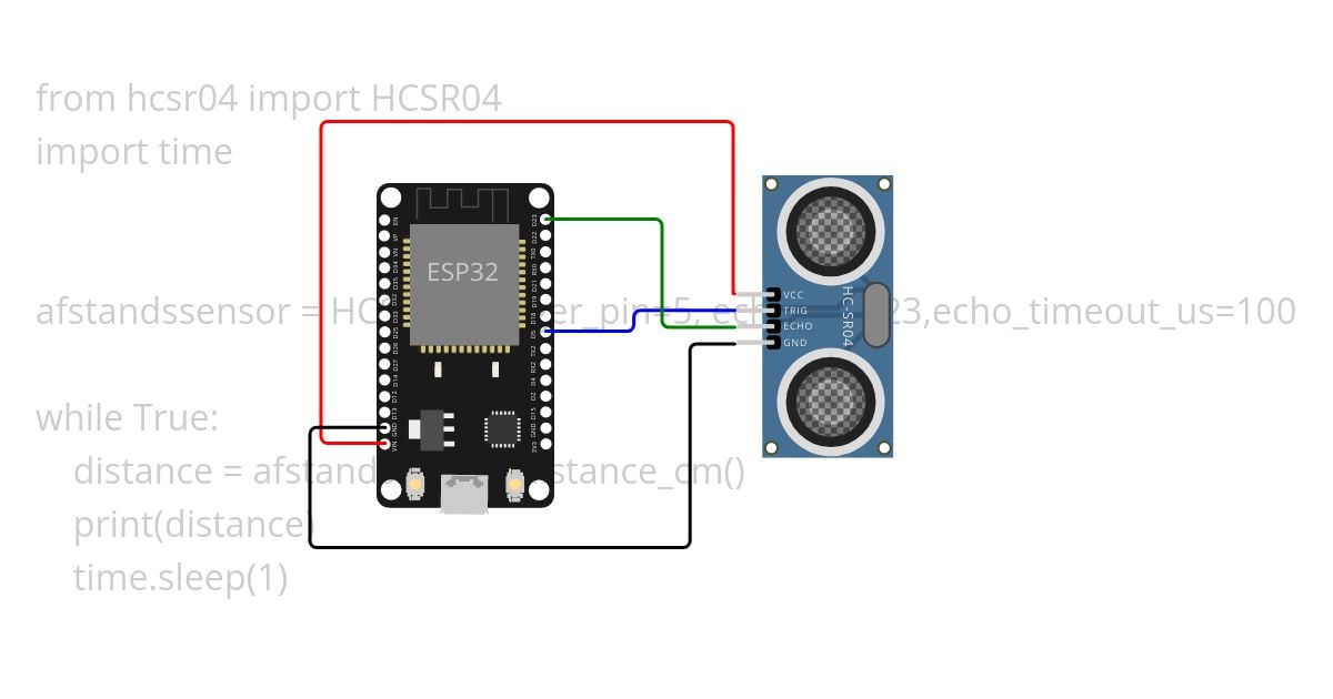 PX9 Super sonic sensor HC-SR04 simulation